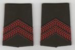 Set rangen epauletten Soldaat 1e kl (A2), taps toelopend, Verzenden, Landmacht, Nederland, Embleem of Badge