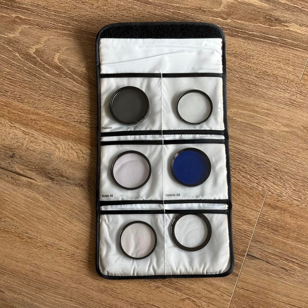 Filter set 62mm & 58mm met hoesje, Ophalen of Verzenden, Gebruikt