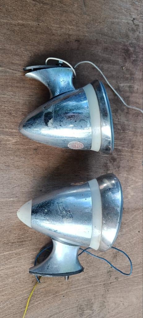 Klassieke spatbord spiegels met verlichting/ knipperlicht, Ophalen of Verzenden, Dynamo