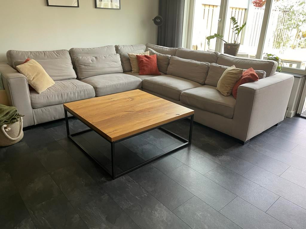 Zeer comfortabele en ruime hoekbank, Huis en Inrichting, Banken | Bankstellen, Ophalen, Gebruikt, 100 tot 125 cm, Hoekbank