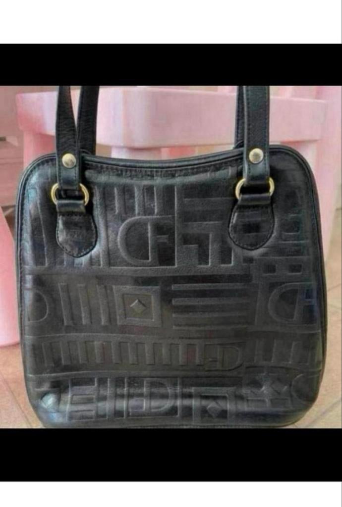 Tas leather Due fratelli, Sieraden, Tassen en Uiterlijk, Ophalen of Verzenden, Gebruikt, Zwart, Handtas