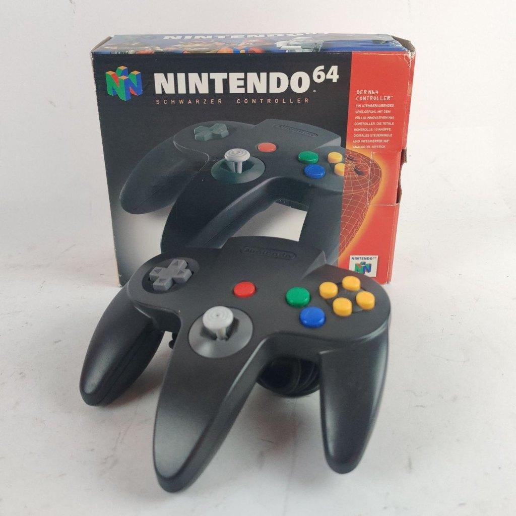 Nintendo 64 controller zwart in doos + memory kaart, Spelcomputers en Games, Games | Nintendo 64, Zo goed als nieuw, Overige genres