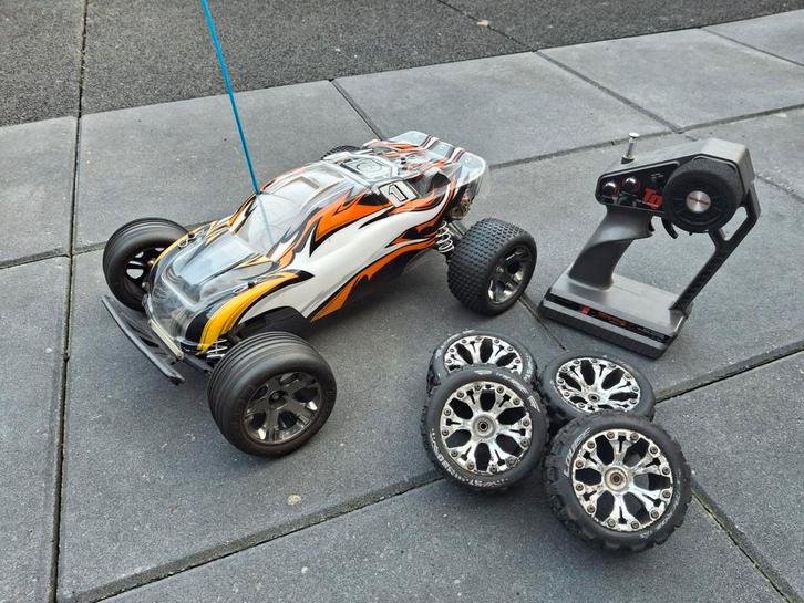 Traxxas Rustler XL5 2 WD, Hobby en Vrije tijd, Modelbouw | Radiografisch | Auto's, Zo goed als nieuw, Elektro, Schaal 1:10, RTR (Ready to Run)