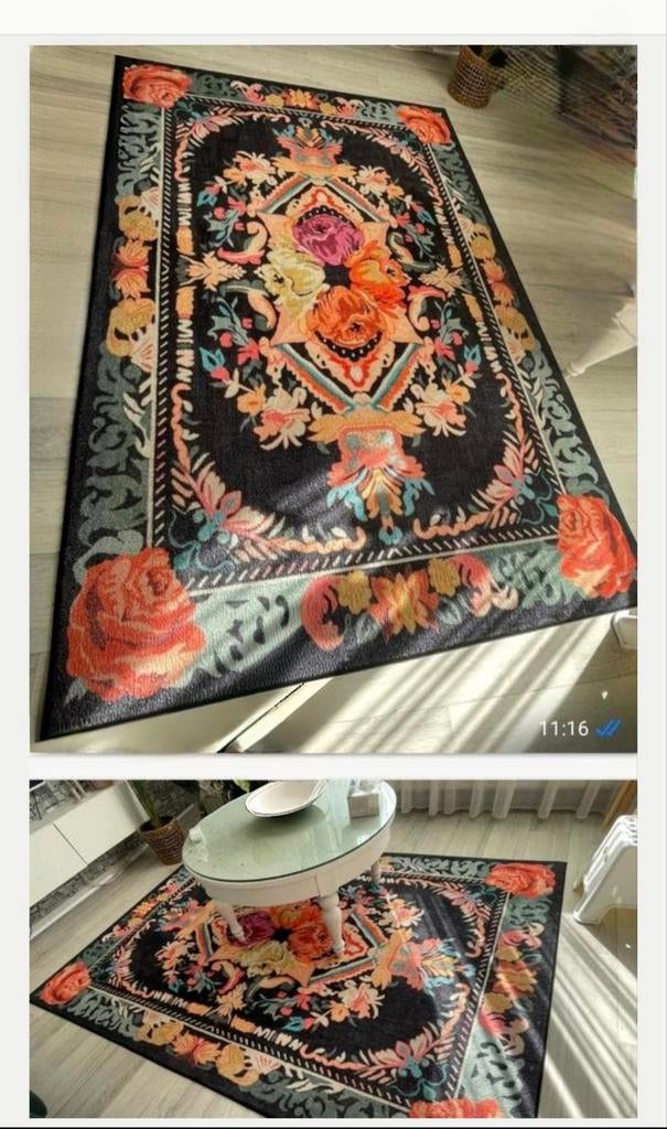160 /230cm Karwei Bloem VloerKleed tapıjt woonkamer, Ophalen, Zo goed als nieuw, Rechthoekig, 200 cm of meer