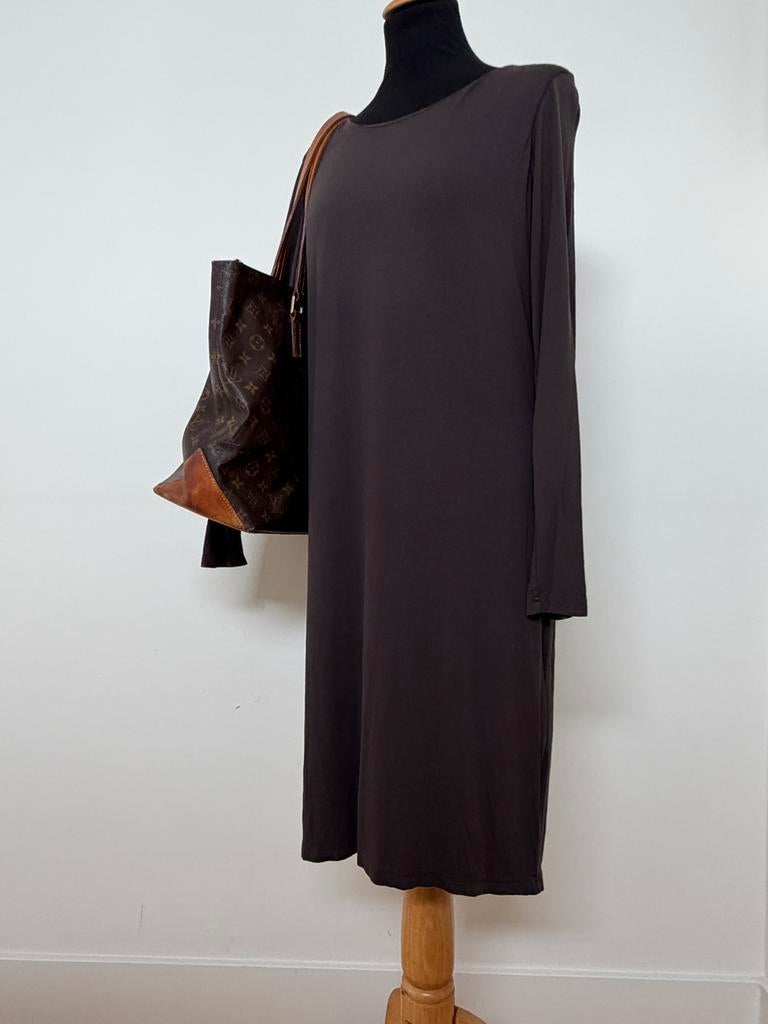 ANNETTE GÖRTZ comfortabele tricot jurk maat XL, Kleding | Dames, Jurken, Bruin, Verzenden, Maat 46/48 (XL) of groter, Zo goed als nieuw