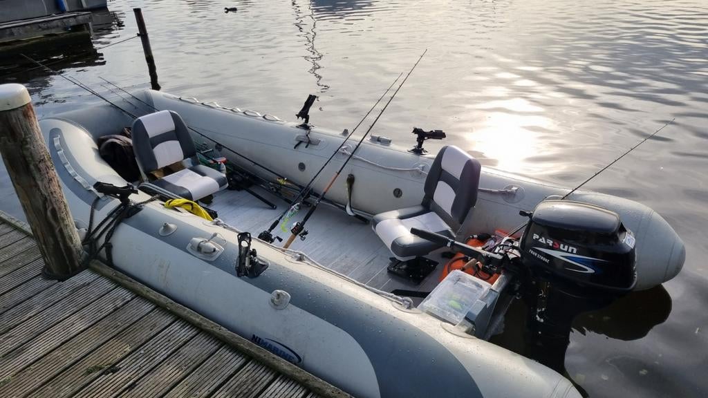 Nimarine 420 Rubberboot met Aluminium Bodem en Stoelen, Watersport en Boten, Rubberboten, Aluminium, Gebruikt, Benzine, Minder dan 70 pk
