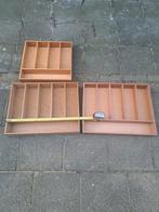 3 Beuken Bestekbakken - Diverse Maten, Ophalen, Gebruikt, Hout, Los bestek