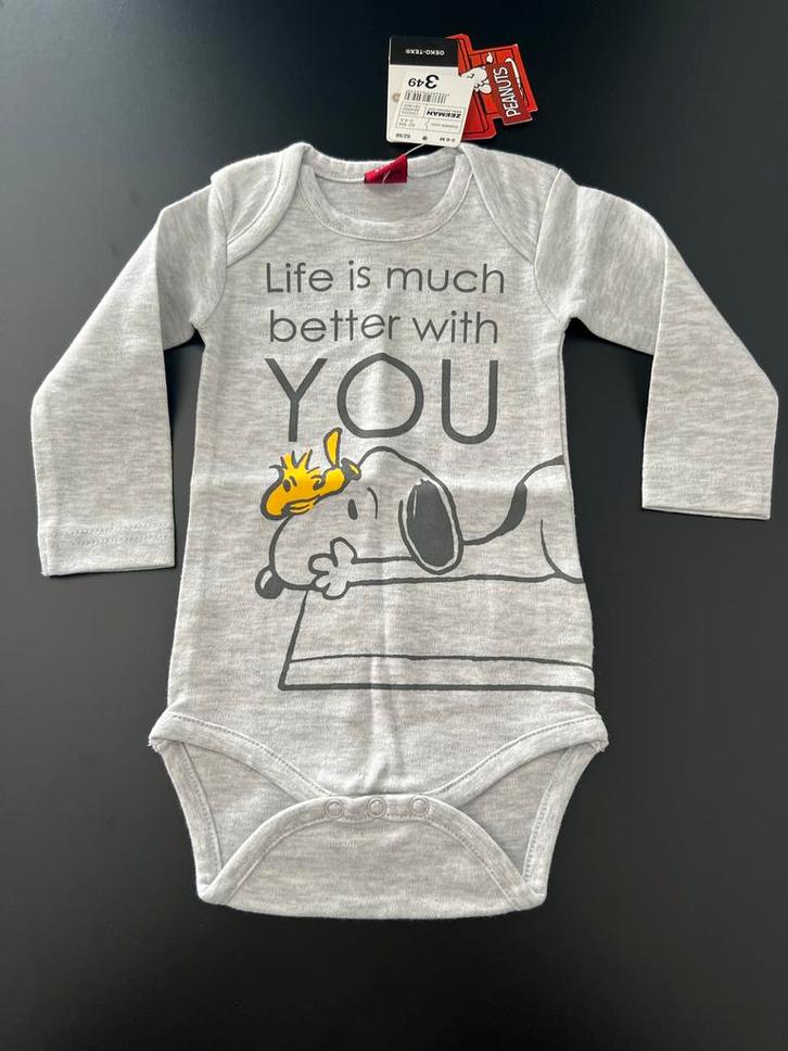 Nieuwe Snoopy romper maat 62/68 - Zeeman, Kinderen en Baby's, Babykleding | Maat 62, Nieuw, Jongetje of Meisje, Nacht- of Onderkleding