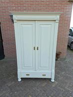 Antieke Brocante Grenen Kast met Lade in de Krijtverf, Ophalen