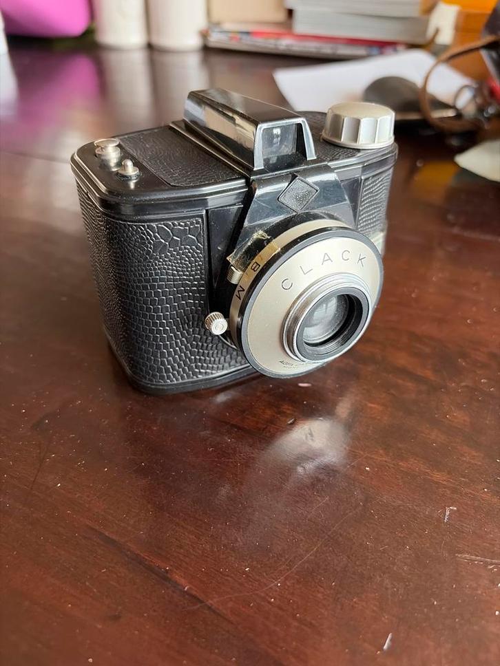 Agfa Clack camera met originele cameratas, Verzamelen, Fotografica en Filmapparatuur, Fototoestel, 1940 tot 1960, Ophalen of Verzenden