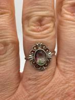 D170 Prachtige zilveren ring mustic topaas maat 17, Ophalen of Verzenden, Zilver, Ring, Met edelsteen