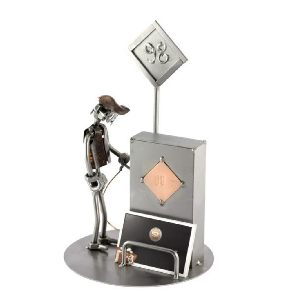 Pompbediende - steelman, tanken, beeldje, benzine, cadeau, Verzamelen, Ophalen of Verzenden, Nieuw, Overige typen