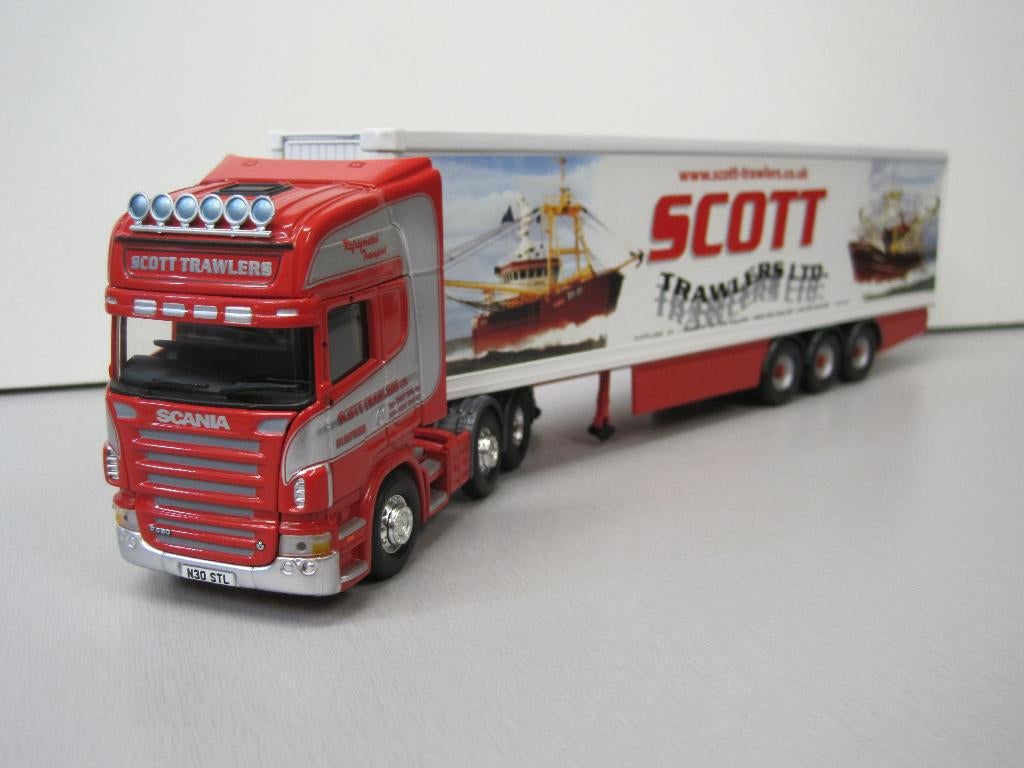 SCANIA R topline Fridge Trailer Scott Trawlers  Corgi 1:50, Ophalen of Verzenden, Nieuw, Bus of Vrachtwagen, Corgi