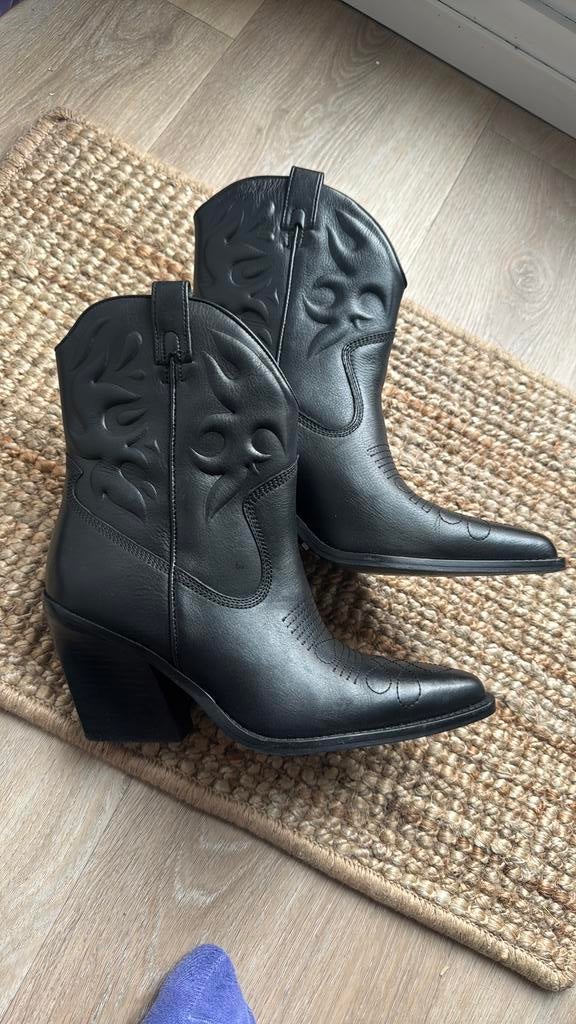 Bronx Cowboylaarzen Leer Vrijwel nieuwe laarzen!, Hoge laarzen, Zwart, Ophalen of Verzenden, Zo goed als nieuw