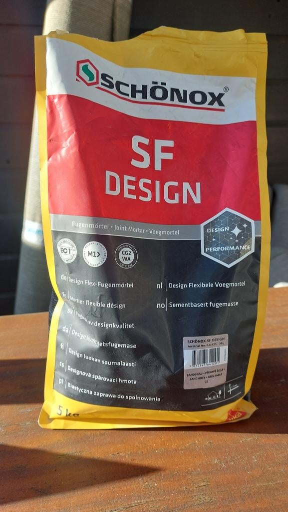 Schonox Voegmortel Sand Grey - Nieuw 2,5 kg, Overige typen, Nieuw, 10 m² of meer, Overige materialen