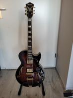 Ibanez AG95QA-DBS, Muziek en Instrumenten, Snaarinstrumenten | Gitaren | Elektrisch, Ophalen, Zo goed als nieuw, Hollow body, Ibanez