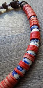 20 - eeuw Kralen Halsketting Tribale Kunst Handelskraal Glas, Ophalen of Verzenden