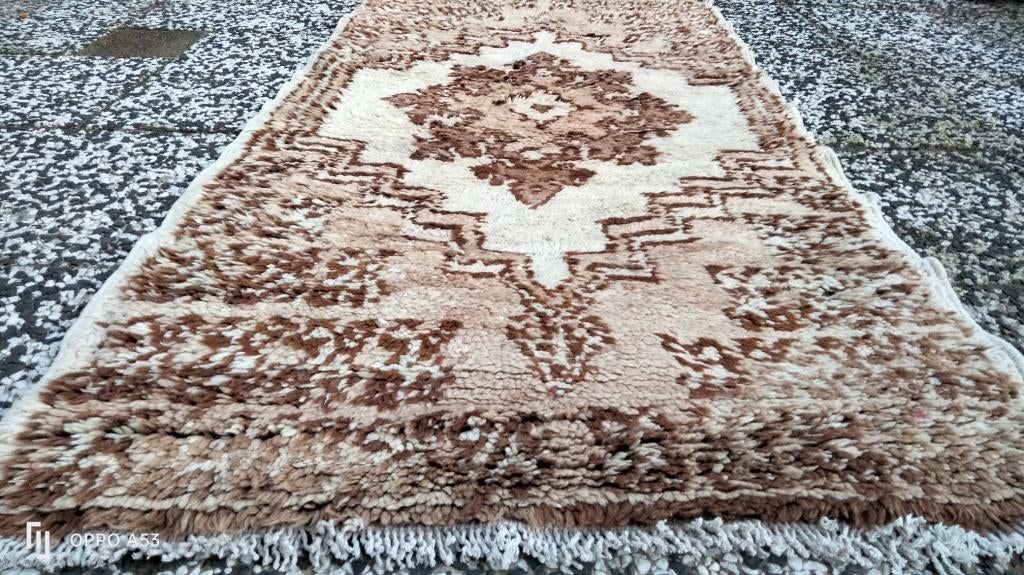 Handgeknoopt Berber kleed wol 174x87cm, 150 tot 200 cm, 200 cm of meer, Ophalen of Verzenden, Zo goed als nieuw