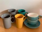 2 cappuccino koppen Pagnossin Italy + 4 mokken oa Churchill, Gebruikt, Ophalen of Verzenden, Overige stijlen, Kop(pen) en/of Schotel(s)