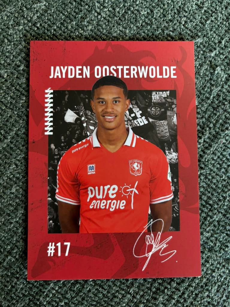 Jayden Oosterwolde - FC Twente Spelerskaart, Ophalen of Verzenden, Zo goed als nieuw, F.C. Twente, Spelerskaart