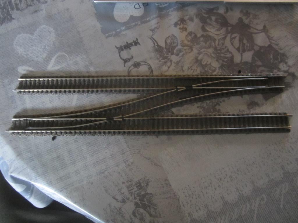 fleischmann profi rails 2 wissels+2 rechten, Gebruikt, Gelijkstroom, Fleischmann, Rails