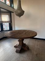 Kloostertafel massief eiken, Ophalen, Zo goed als nieuw, Rechthoekig, 100 tot 150 cm