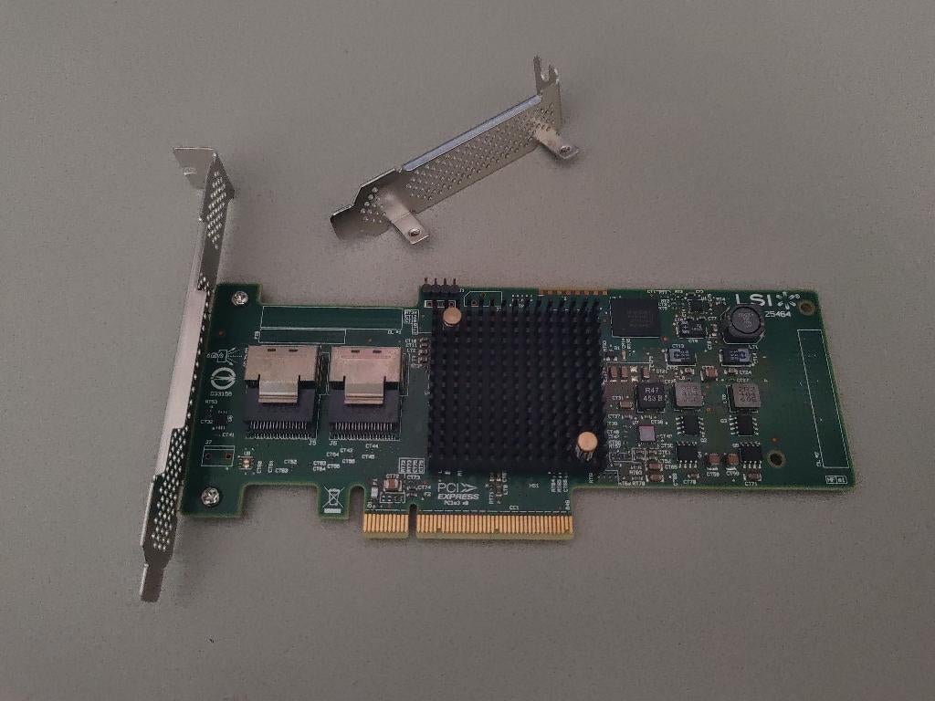 LSI 9208-8i SAS/SATA HBA Controller in IT mode, Ophalen of Verzenden, Gebruikt, Intern, SATA