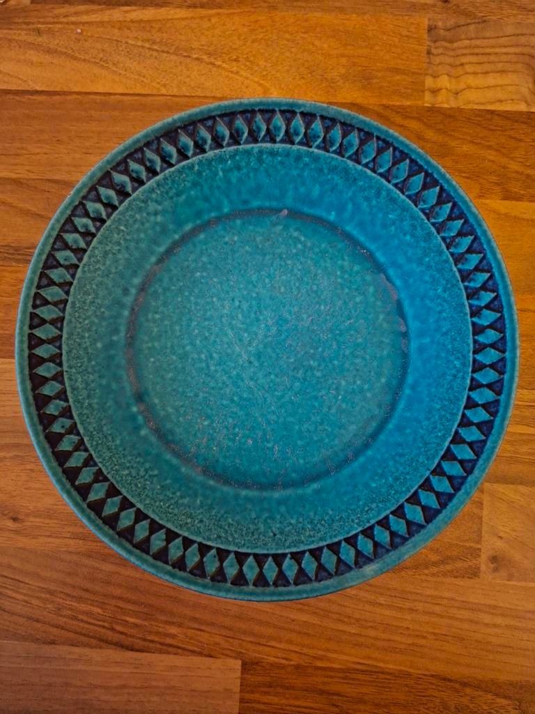 Vintage Ceramanic W. Germany schaal, turquoise, Antiek en Kunst, Ophalen of Verzenden