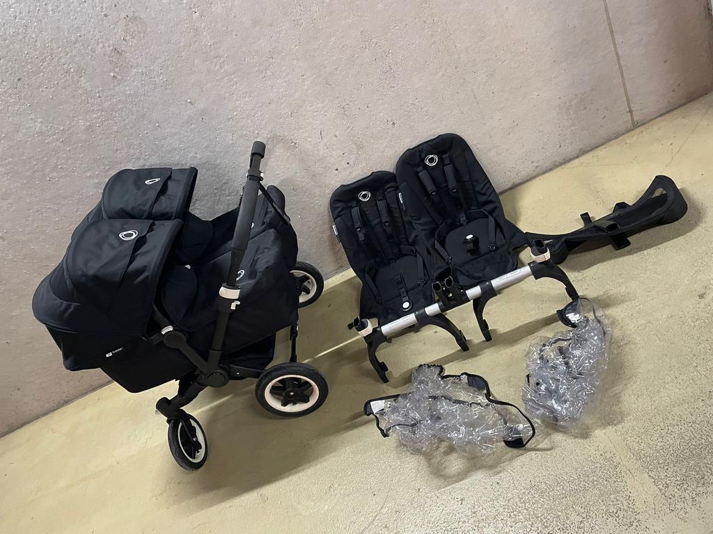 Bugaboo donkey 2-5 Twin all black, Kinderen en Baby's, Kinderwagens en Combinaties, Support@bugaboo.com, Bugaboo, Ophalen of Verzenden