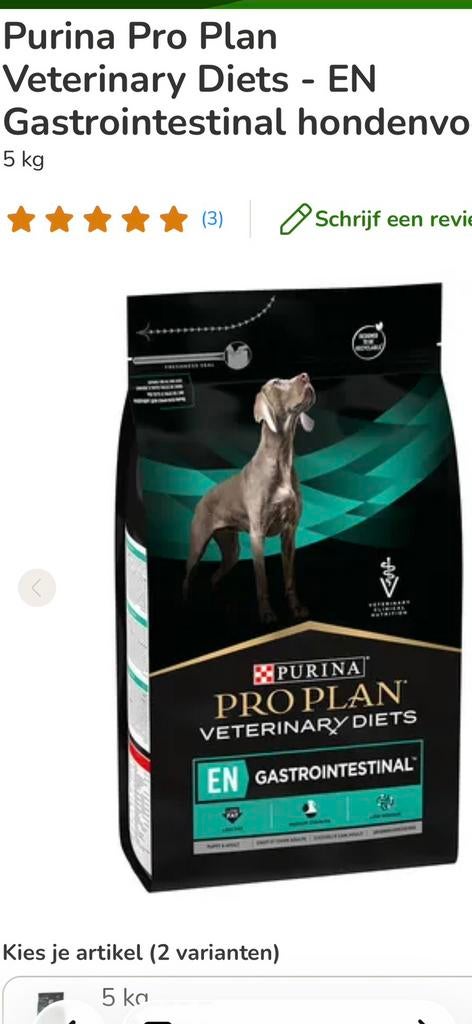 Purina proplan gastrointestional 5 kg hond, Ophalen of Verzenden, Hond