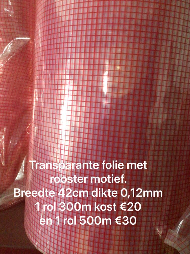 Transparante folie met raster of ruitjes motief, Ophalen of Verzenden, Nieuw