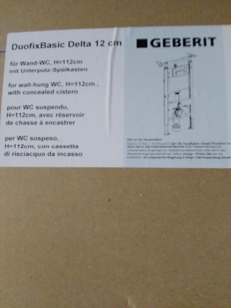 Geberit UP100, Ophalen, Nieuw, Toilet