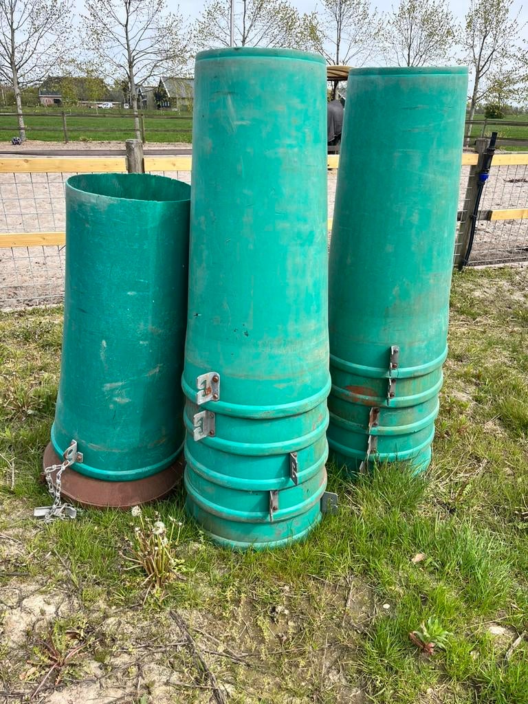 Stortkoker + trechterdeel, Ophalen, Gebruikt