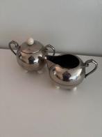 Vintage Suikerpot en Melkkannetje - Verzilverd, Overige materialen, Gebruikt, Overige typen, Ophalen of Verzenden