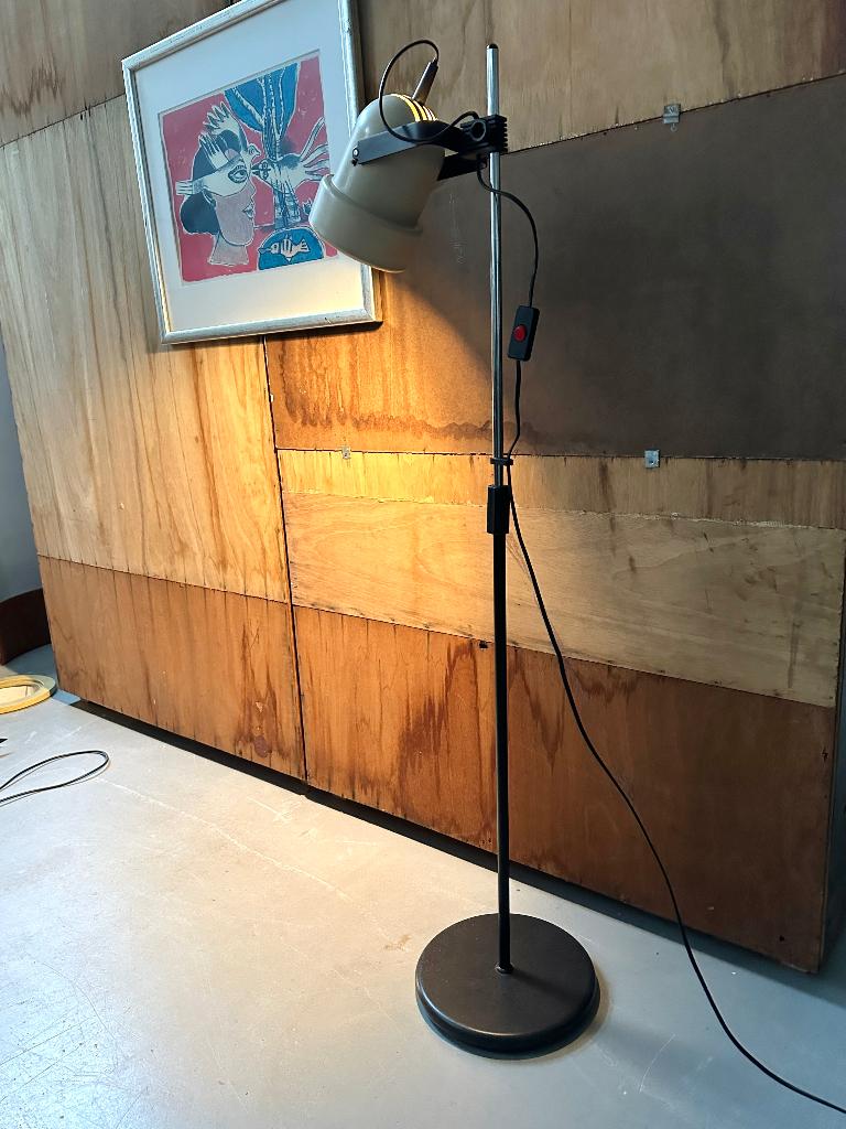 Vintage design Aneta vloerlamp, metalen leeslamp Zweden, Huis en Inrichting, Ophalen, Gebruikt, -, 100 tot 150 cm