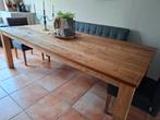 Grote massief teakhouten eettafel - 240x100x79cm, Gebruikt, 100 tot 150 cm, Teakhout, 200 cm of meer