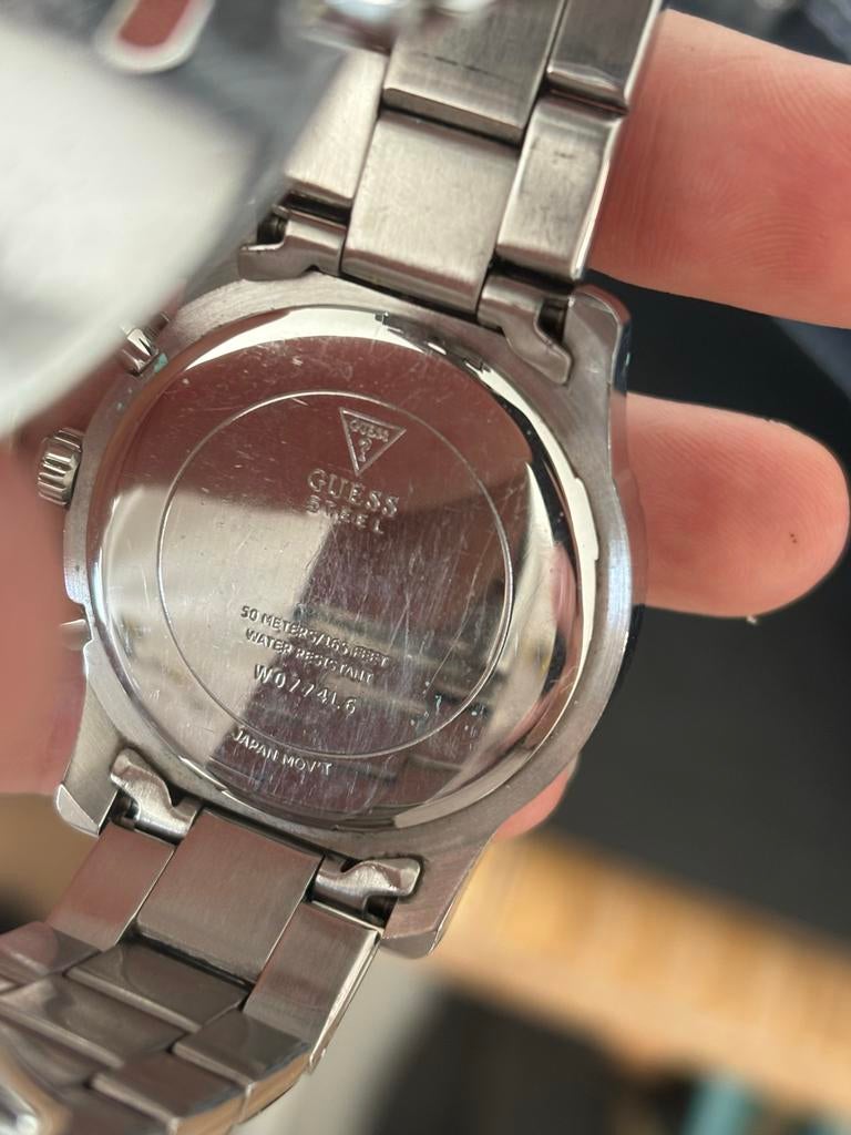 Guess dames horloge met extra schakels, Sieraden, Tassen en Uiterlijk, Horloges | Dames, Gebruikt, Polshorloge, Guess, Staal, Met strass
