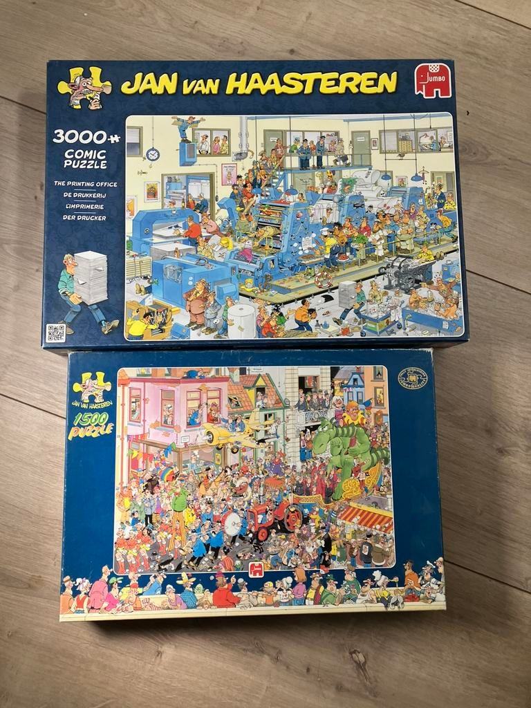 Jan van haasteren puzzels 3000 en 1500 stukjes, Hobby en Vrije tijd, Denksport en Puzzels, Ophalen of Verzenden, Meer dan 1500 stukjes