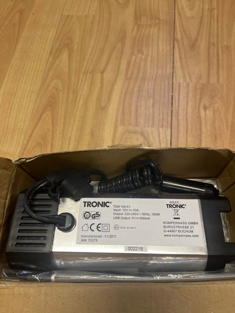 Tronic TSW 150 A1 omvormer 12V naar 220-240V, Ophalen of Verzenden, Nieuw