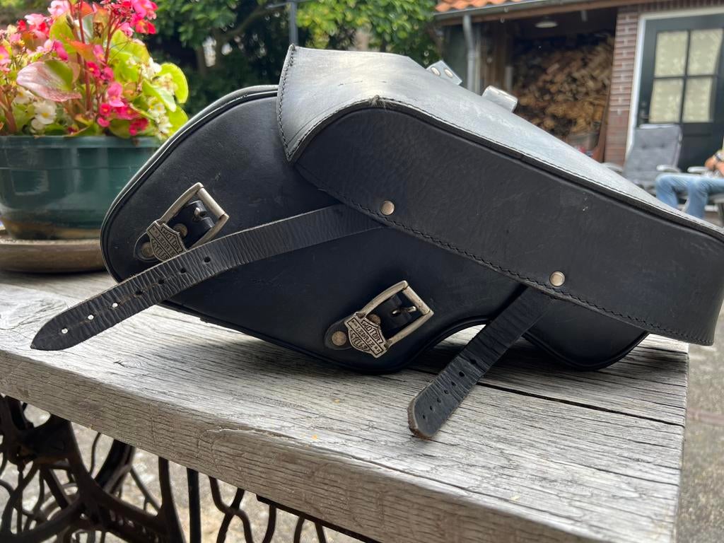 Motor-tassen echt leer, Ophalen of Verzenden