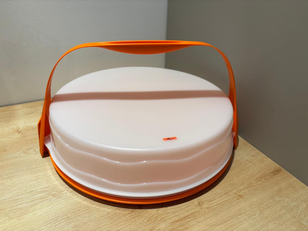 tupperware taartdoos oranje - 15 euro, Huis en Inrichting, Keuken | Tupperware, Ophalen of Verzenden, Gebruikt, Oranje