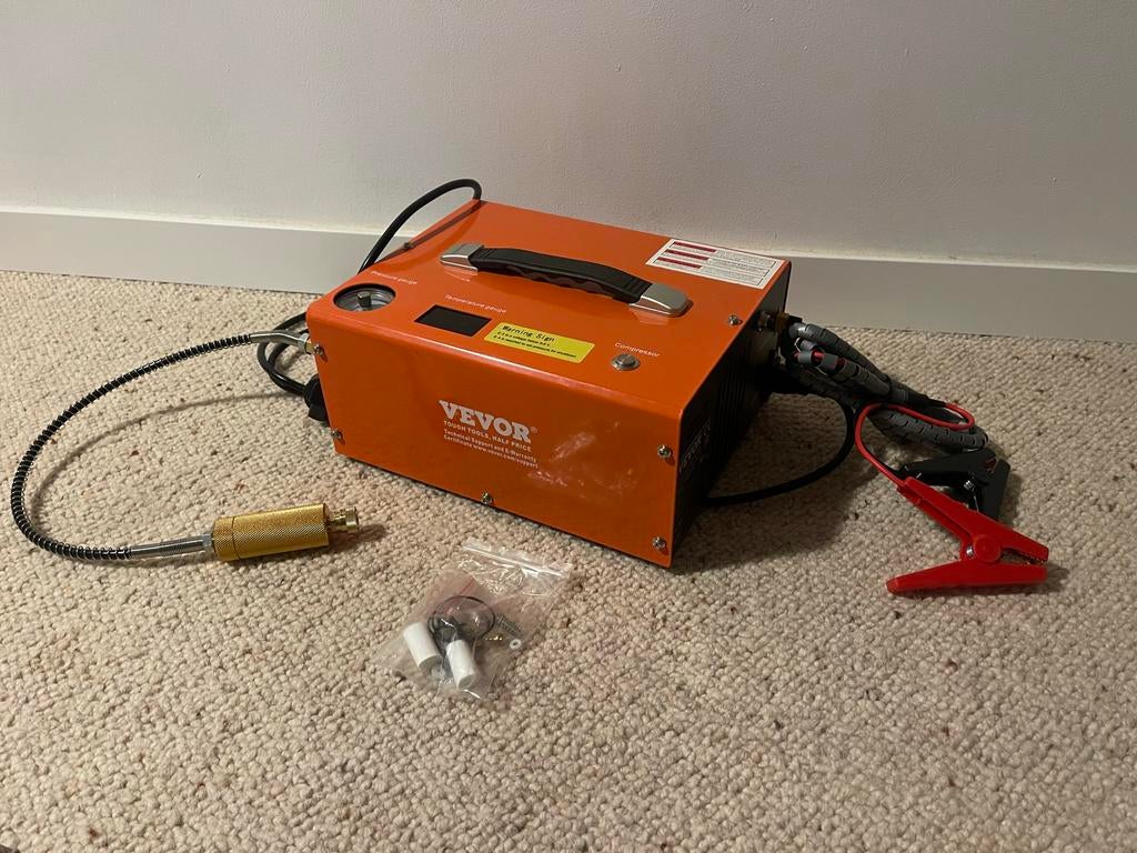 Vevor PCP Luchtcompressor 300W - Draagbaar en Krachtig, 10 bar of meer, Nieuw, Ophalen of Verzenden, Minder dan 200 liter/min