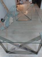 Glazen tafel, Ophalen, Gebruikt, 50 tot 100 cm, 75 cm of meer