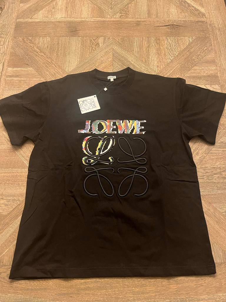Loewe shirt - Zwart met multicolor logo, Kleding | Heren, T-shirts, Verzenden, Gedragen, Overige maten, Zwart