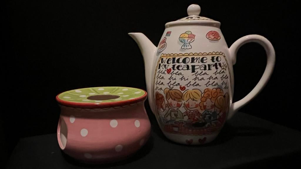 Blond Amsterdam theepot, warmhouder en suikerpotjes, Huis en Inrichting, Keuken | Servies, Ophalen, Gebruikt, Blond Amsterdam