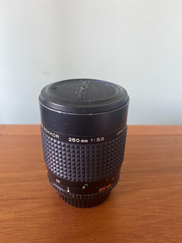 Minolta RF Rokkor 250mm 1:5.6, Ophalen of Verzenden, Gebruikt, Telelens