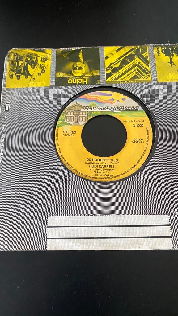 RUDI  CARREL. DE HOOGSTE TIJD., Cd's en Dvd's, Gebruikt, 7 inch, Single, Ophalen of Verzenden