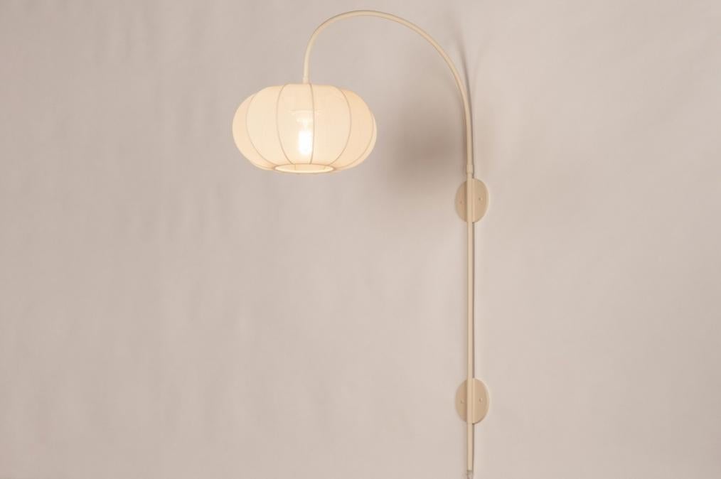 grote japandi wandlamp beige lampion hoekbank bed tafel lamp, Beige, Rond, Nieuw, Ophalen of Verzenden