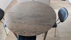Ronde eettafel MARSTRAND Ø110/110x200 donker eiken, Ophalen, 100 tot 150 cm, Rond, Zo goed als nieuw