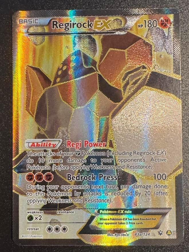 Regirock ex 43a/124 Fates Collide, Hobby en Vrije tijd, Verzamelkaartspellen | Pokémon, Zo goed als nieuw, Ophalen of Verzenden